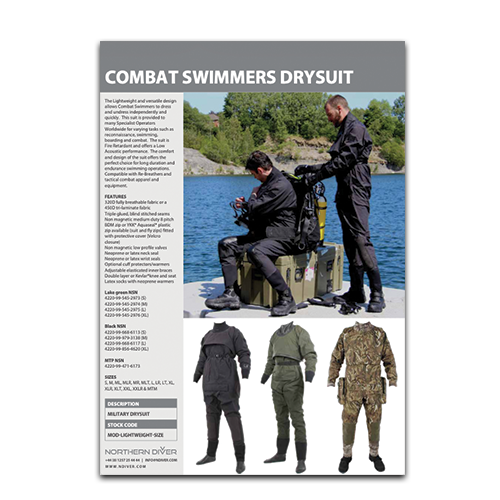 Combat Swimmers Drysuit Datasheet
